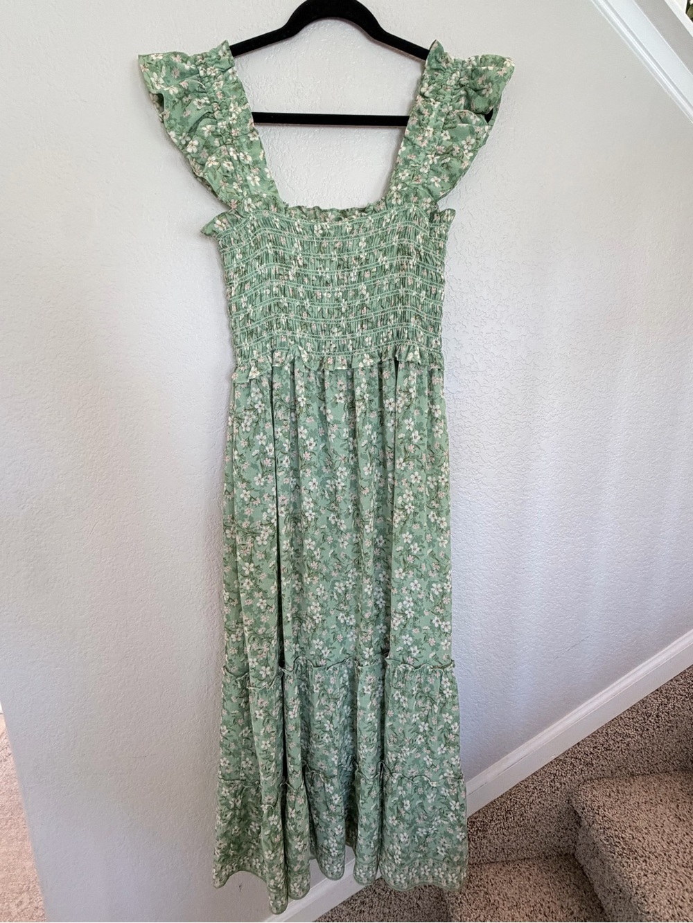 Max Studio Mint Green Floral Maxi Dress - Picture 4 of 7